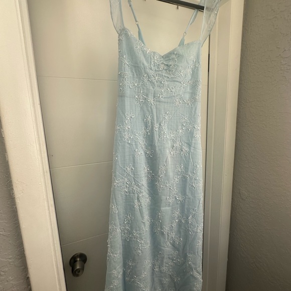 Hello Molly Blue Spaghetti Strap Slip Midi Dress - Picture 2 of 2